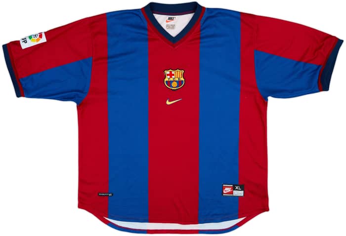 1998-00 Barcelona Home Shirt Rivaldo #11 - 8/10 - (XL)