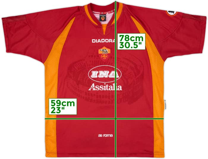 1997-98 Roma Home Shirt - 8/10 - (XL)