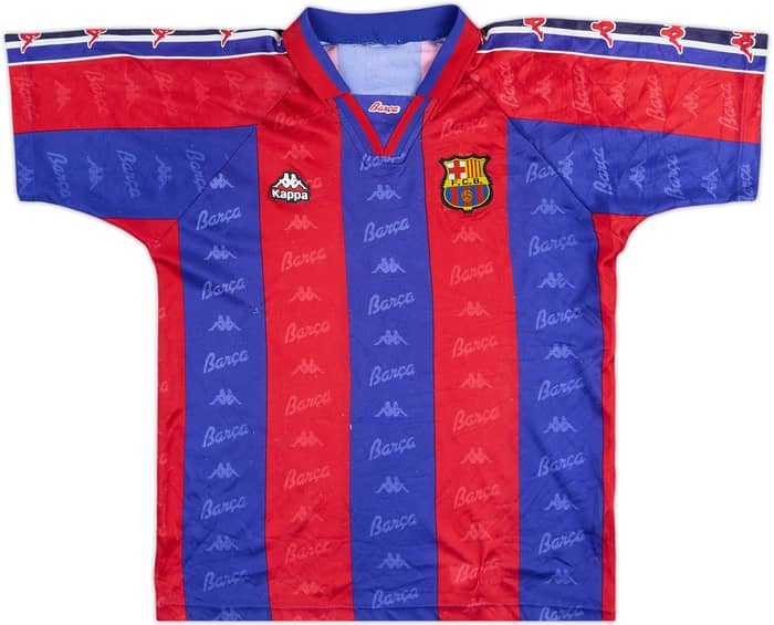 1995-97 Barcelona Home Shirt #9 - 5/10 - (XL.Boys)