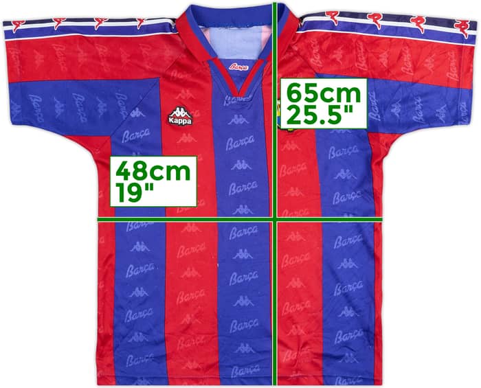 1995-97 Barcelona Home Shirt #9 - 5/10 - (XL.Boys)