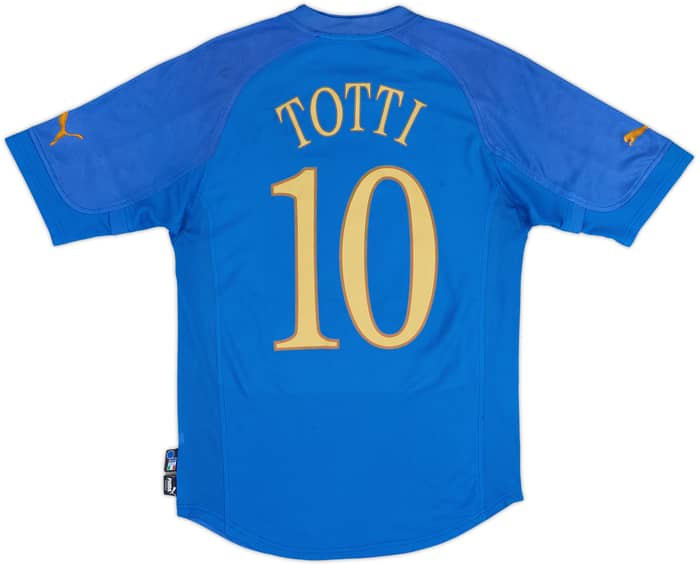 2004-06 Italy Home Shirt Totti #10 - 4/10 - (M)