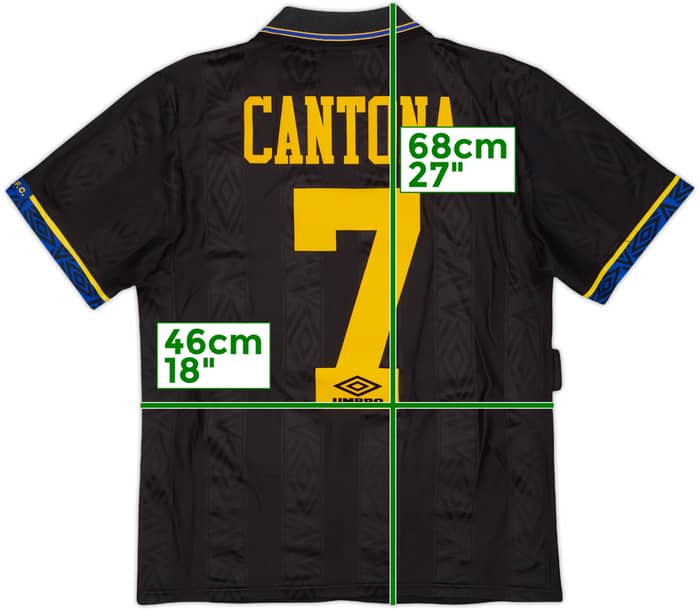 1993-95 Manchester United Away Shirt Cantona #7 - 8/10 - (S)