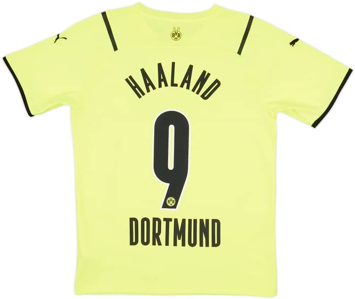 2021-22 Borussia Dortmund European Home Shirt Haaland #9 - 8/10 - (M)