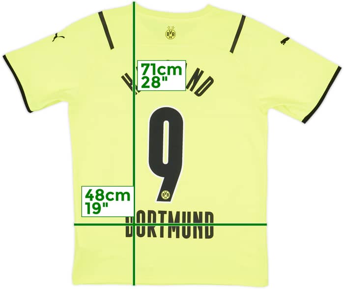 2021-22 Borussia Dortmund European Home Shirt Haaland #9 - 8/10 - (M)