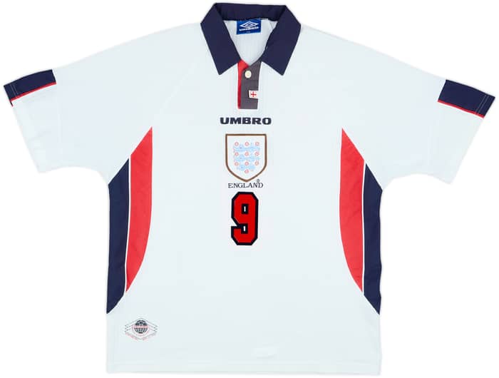 1997-99 England Home Shirt Shearer #9 - 5/10 - (XXL)
