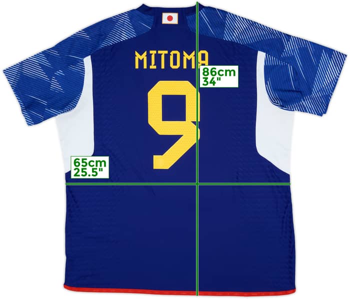 2022 Japan Authentic Home Shirt Mitoma #9 - 10/10 - (XXL)