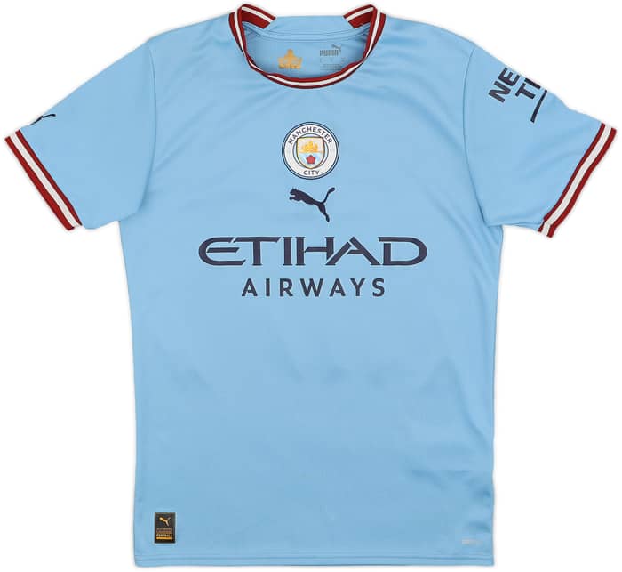 2022-23 Manchester City Home Shirt De Bruyne #17 - 7/10 - (S)