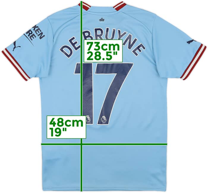 2022-23 Manchester City Home Shirt De Bruyne #17 - 7/10 - (S)
