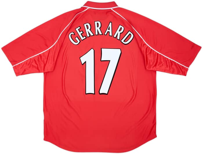 2000-02 Liverpool Home Shirt Gerrard #17 - 6/10 - (XXL)