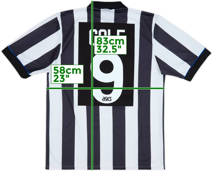 1993-95 Newcastle Home Shirt Cole #9 - 5/10 - (L)