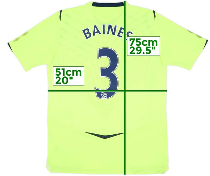 2008-09 Everton Third Shirt Baines #3 - 9/10 - (M)