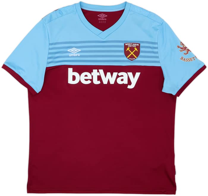 2019-20 West Ham Home Shirt Noble #16 - 9/10 - (XXL)