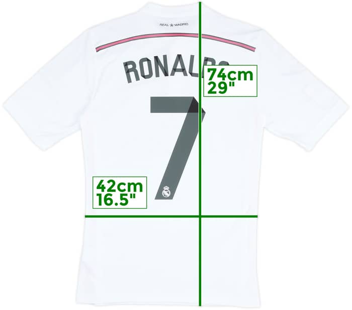 2014-15 Real Madrid Home Shirt Ronaldo #7 - 8/10 - (S)