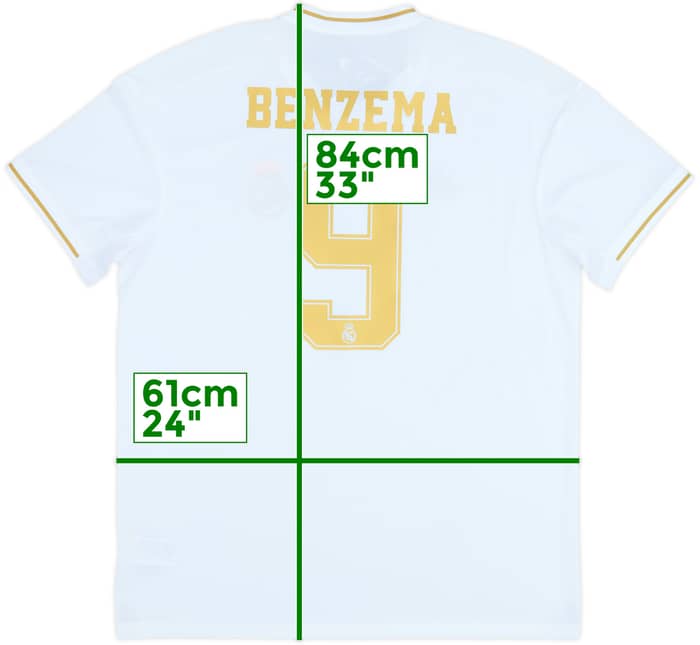 2019-20 Real Madrid Home Shirt Benzema #9 (XL)