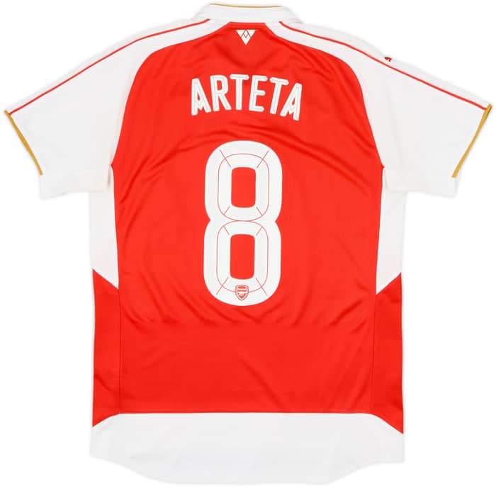 2015-16 Arsenal Home Shirt Arteta #8 - 9/10 - (M)