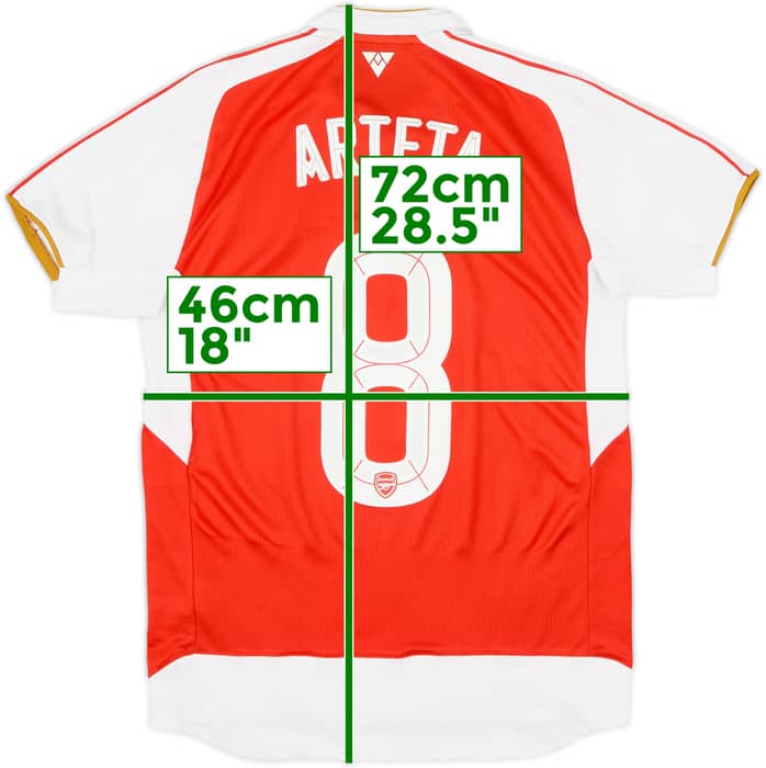2015-16 Arsenal Camiseta Local Arteta #8 - 8/10 - (S)