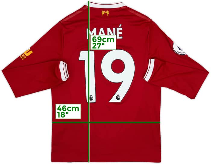 2017-18 Liverpool 125 Years Home L/S Shirt Mane #19 - 8/10 - (S)