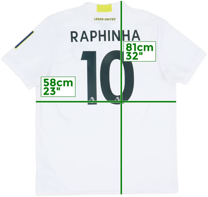 2021-22 Leeds United Home Shirt Raphinha #10 - 8/10 - (XL)