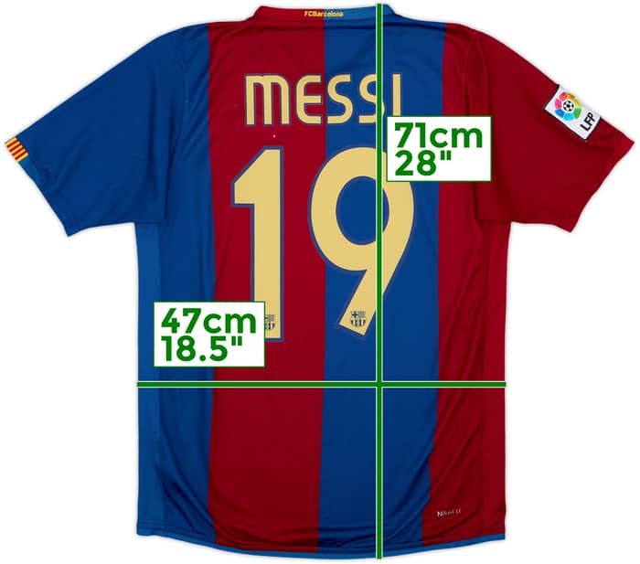 2006-07 Barcelona Home Shirt Messi #19 - 6/10 - (S)