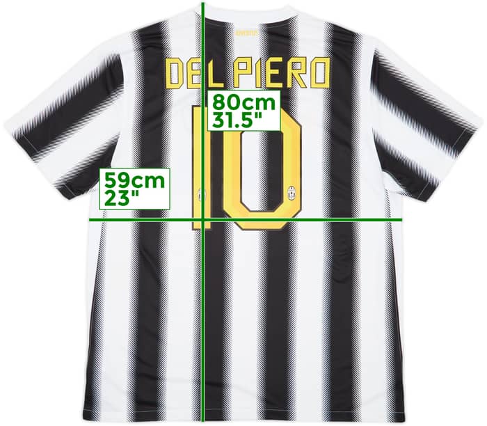 2011-12 Juventus Home Shirt Del Piero #10 - 7/10 - (XL)