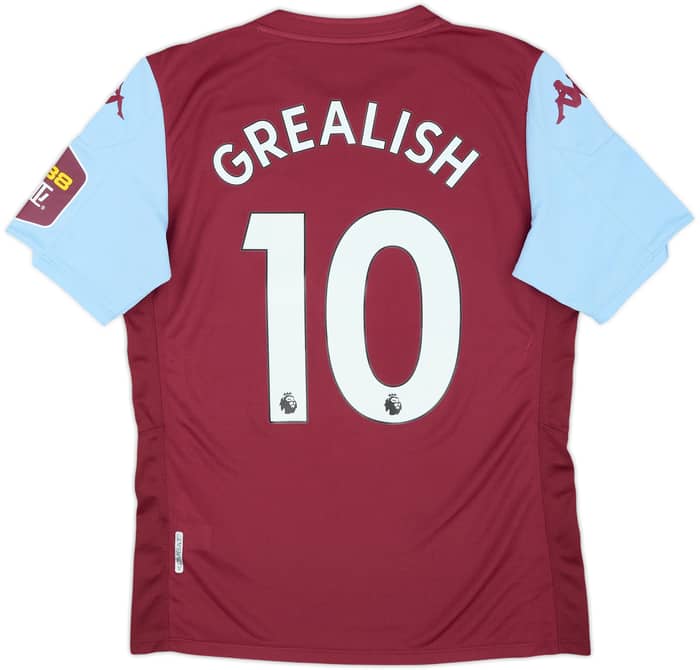 2019-20 Aston Villa Home Shirt Grealish #10 - 8/10 - (M)