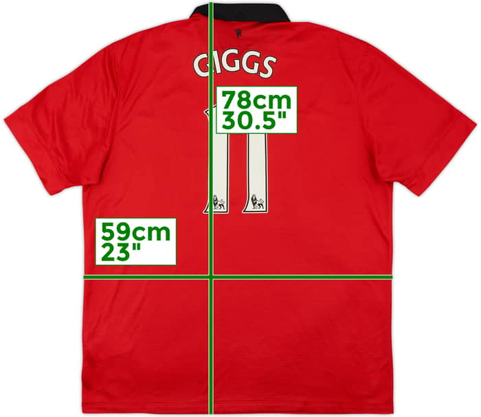 2013-14 Manchester United Home Shirt Giggs #11 - 6/10 - (XL)