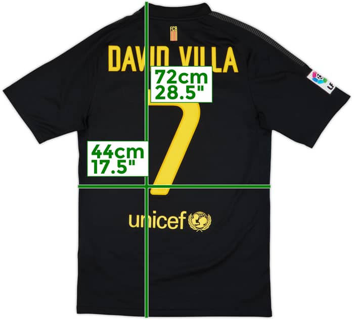 2011-12 Barcelona Away Shirt David Villa #7 - 8/10 - (S)