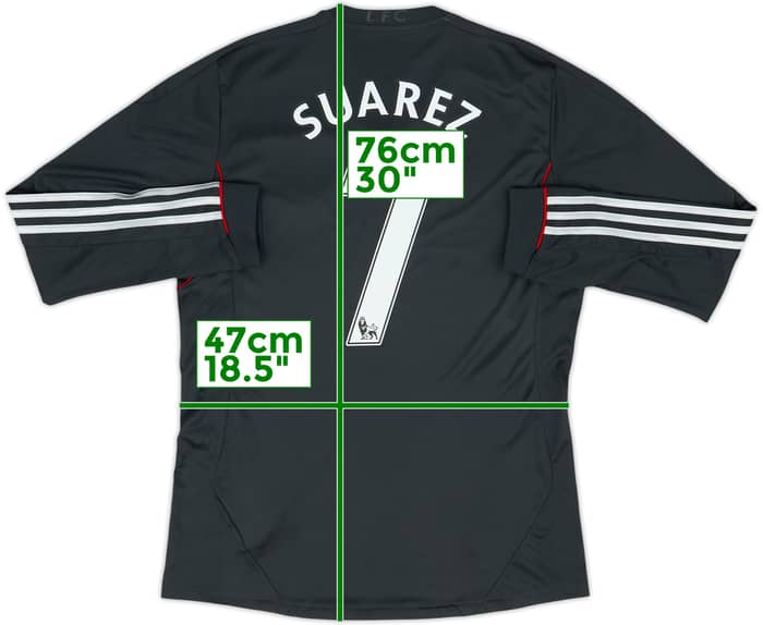 2011-12 Liverpool Away L/S Shirt Suarez #7 - 9/10 - (M)
