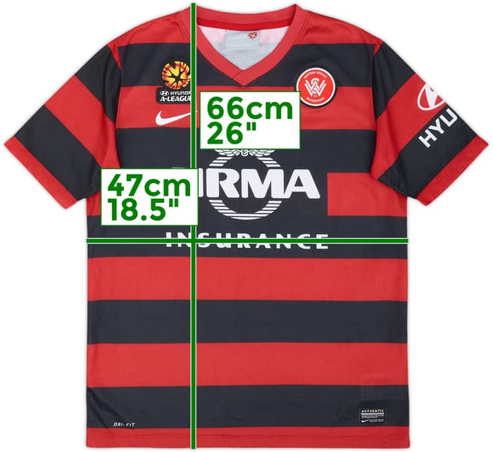 2013-14 Western Sydney Wanderers Home Shirt - 6/10 - (13-15 Years)