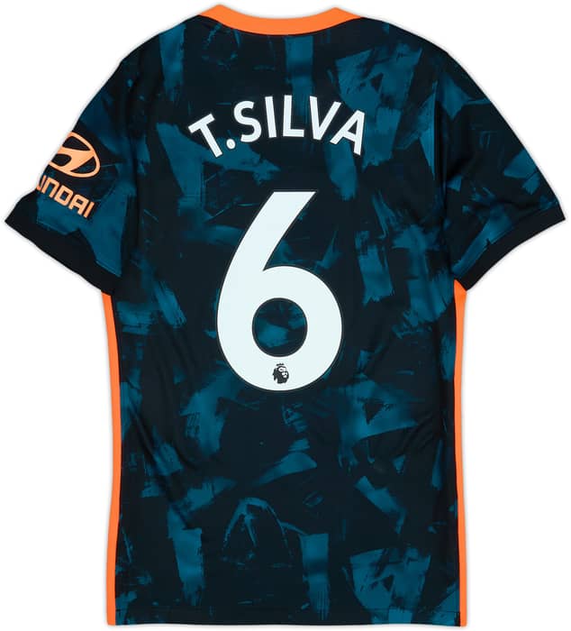 Camiseta de la tercera equipación del Chelsea 2021-22 T.Silva #6 - 9/10 - (XS)