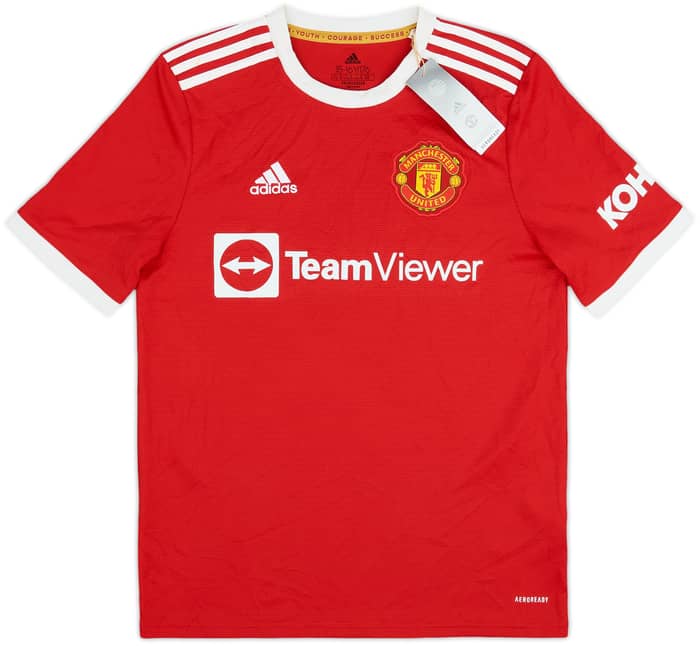 2021-22 Manchester United Home Shirt B.Fernandes #18 (15-16 Years)