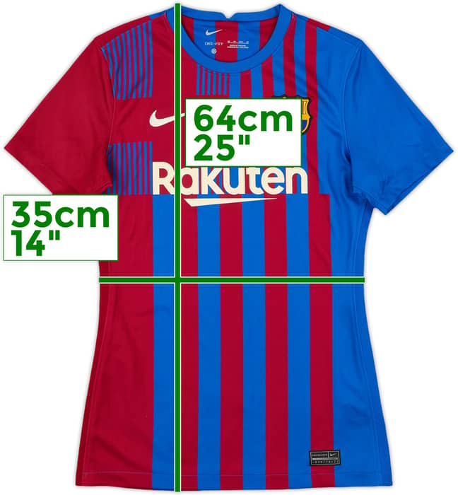2021-22 Barcelona Home Shirt - 9/10 - (Women's XS)