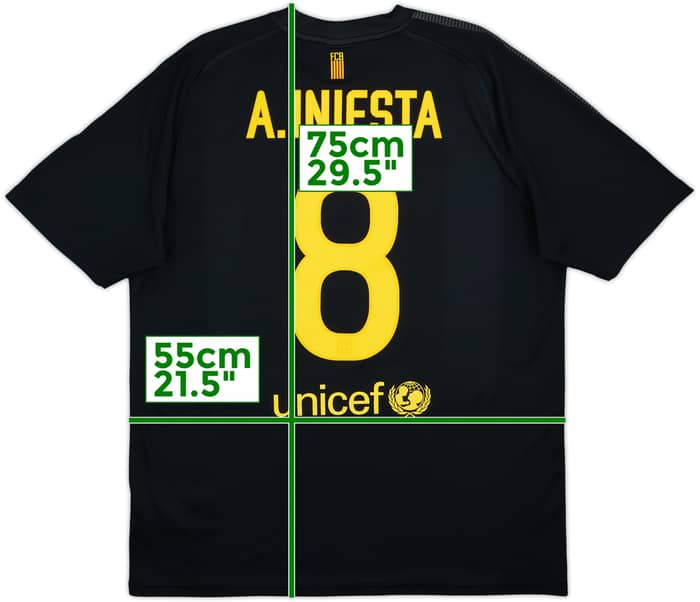 Camiseta básica de visitante del Barcelona 2011-12 A.Iniesta #8 - 8/10 - (L)