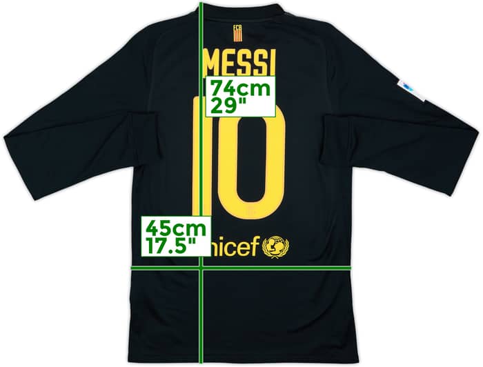 2011-12 Barcelona Away L/S Shirt Messi #10 - 8/10 - (S)