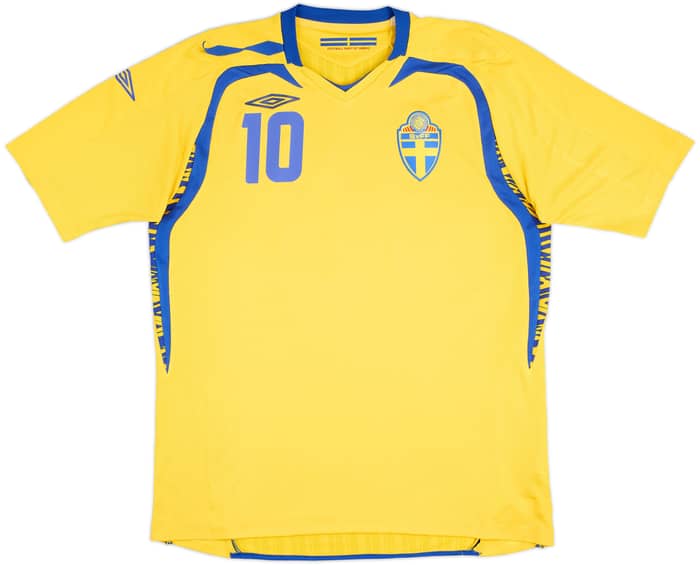 2007-09 Sweden Home Shirt Ibrahimovic #10 - 6/10 - (L)
