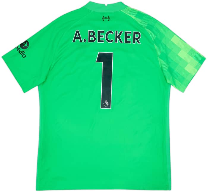2021-22 Liverpool GK Shirt A.Becker #1 - 8/10 - (L)