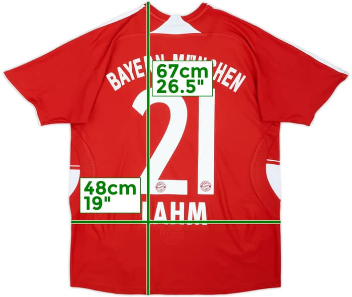 2007-08 Bayern Múnich Camiseta Local Lahm #21 - 7/10 - (XL.Boys)