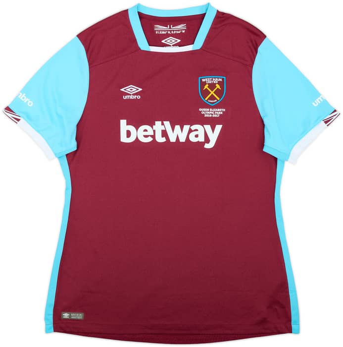 2016-17 West Ham Home Shirt - 10/10 - (Women's XL)