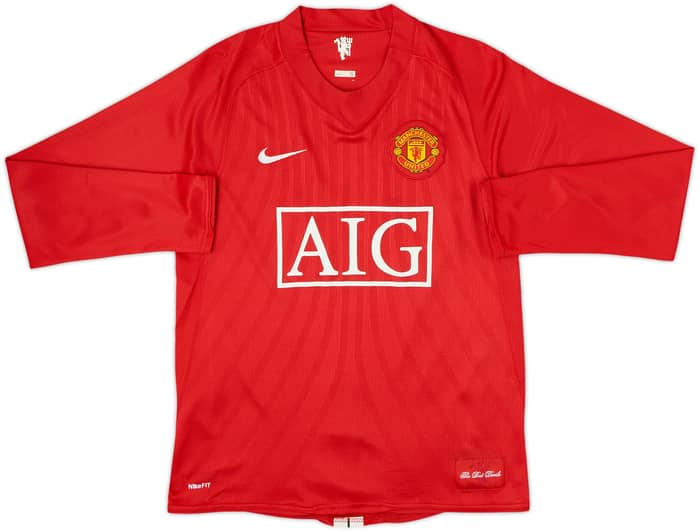 2007-09 Manchester United Home L/S Shirt Ronaldo #7 - 7/10 - (S)