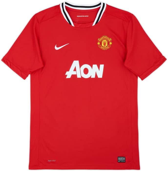 2011-12 Manchester United Home Shirt J.S.Park #13 - 8/10 - (XL.Boys)