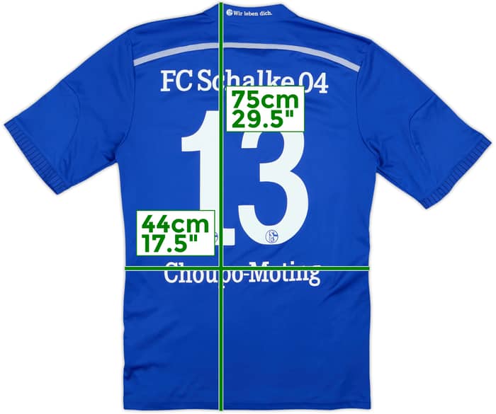 2014-16 Schalke Home Shirt Choupo-Moting #13 - 9/10 - (M)