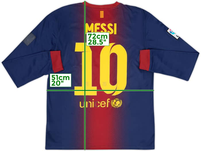 2012-13 Barcelona Home L/S Shirt Messi #10 - 5/10 - (M)