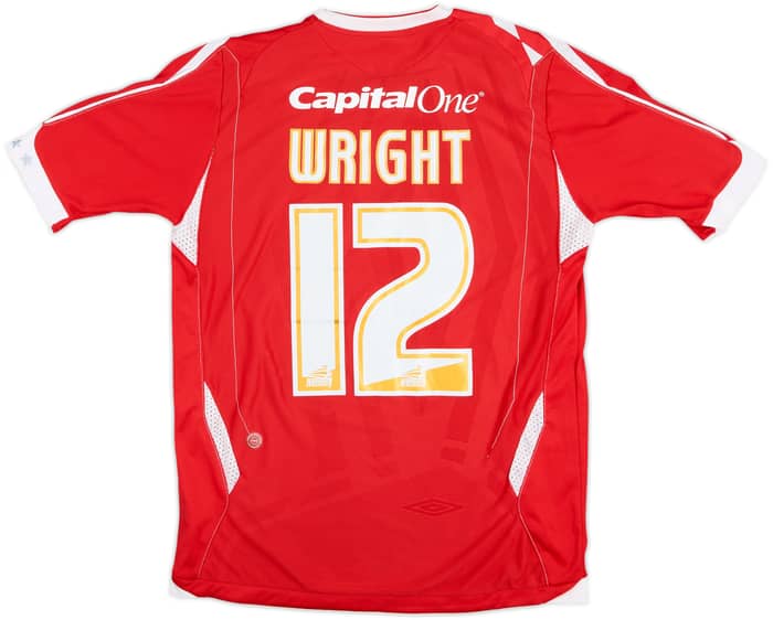 2006-07 Nottingham Forest Match Issue Squad Signed Home Shirt Wright #12