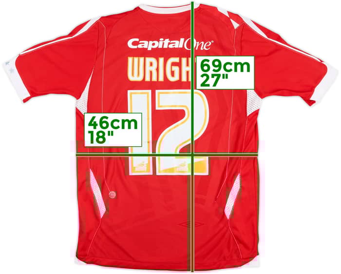 2006-07 Nottingham Forest Match Issue Squad Signed Home Shirt Wright #12