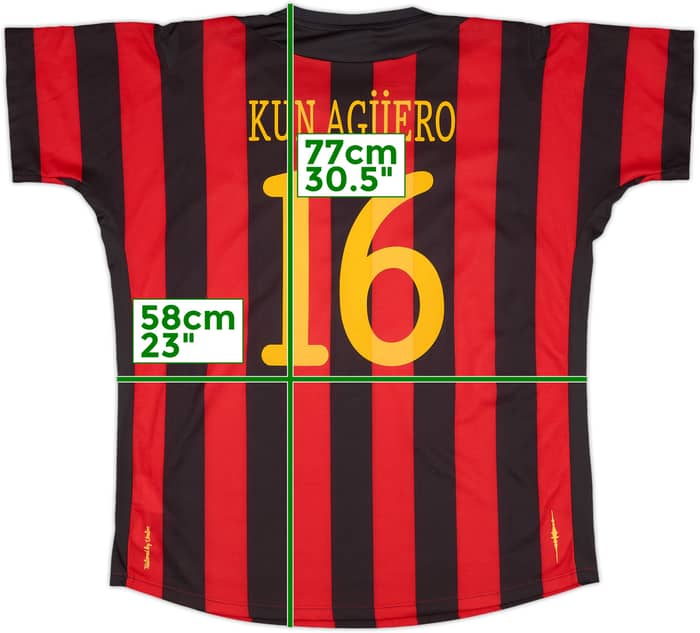 2011-12 Manchester City Away Shirt Kun Aguero #16 - 9/10 - (XL)