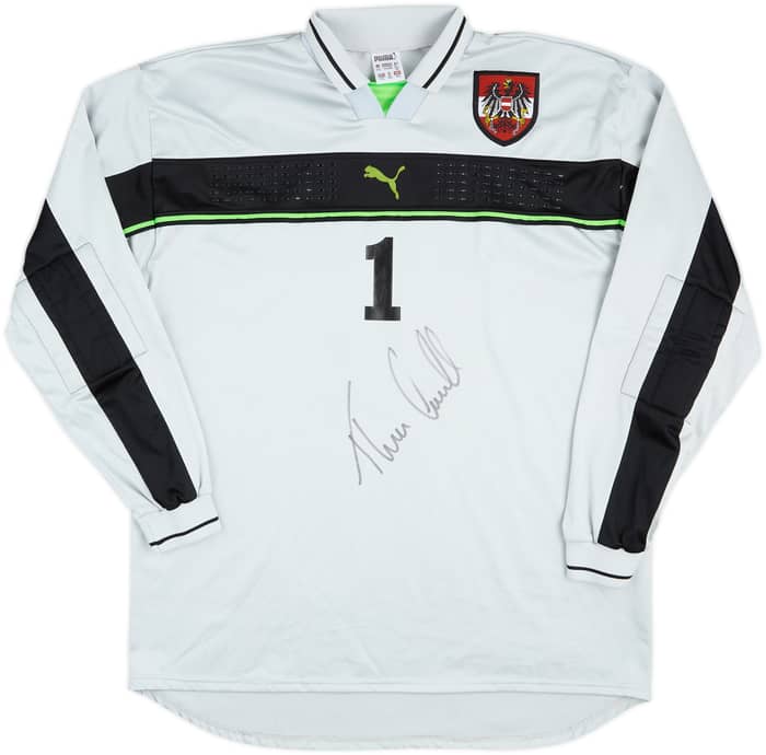 1998-00 Austria Match Issue Signed GK Shirt #1