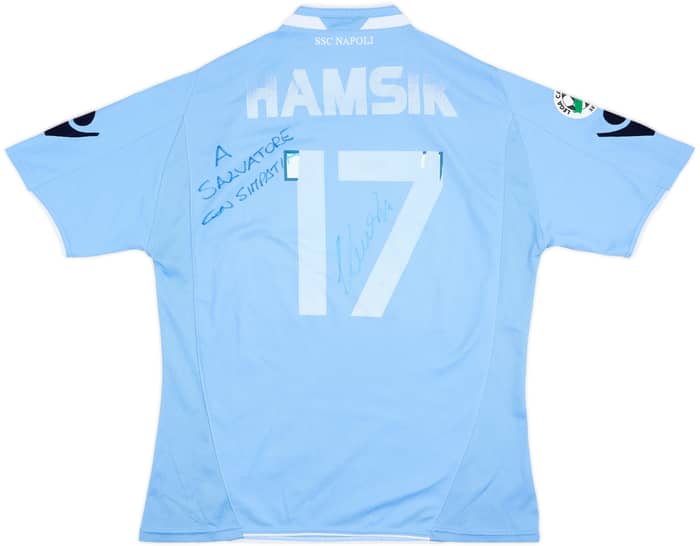 2009-10 Napoli Signed Home Shirt Hamsik #17 - 3/10 - (M)