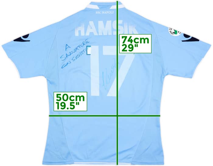 2009-10 Napoli Signed Home Shirt Hamsik #17 - 3/10 - (M)