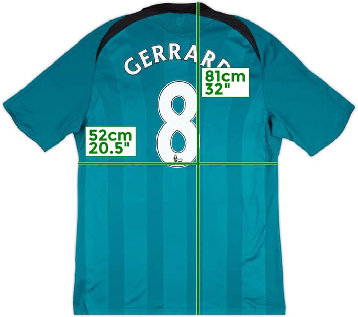 2008-09 Liverpool Third Shirt Gerrard #8 - 6/10 - (L)