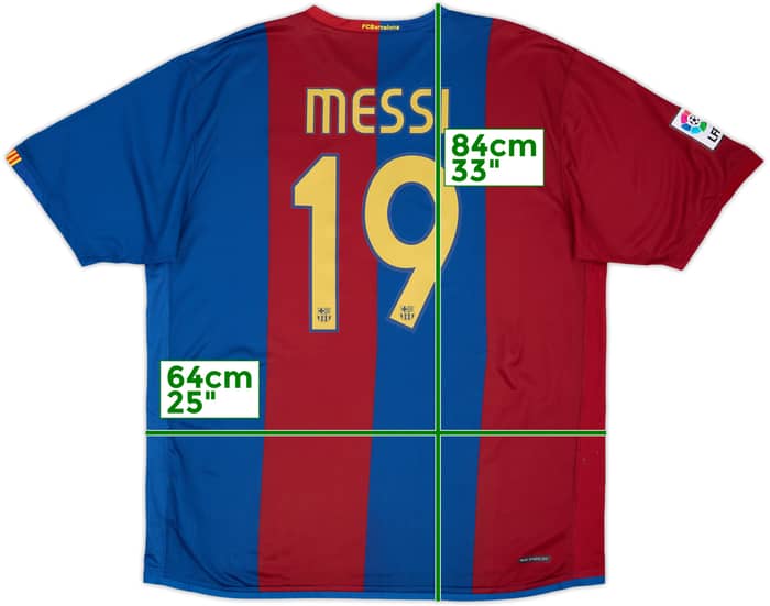 2006-07 Barcelona Home Shirt Messi #19 - 6/10 - (XXL)